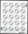 Pinback Buttons  5919-28 Total 100 Pcs Us Mint 20 Stamp Collectible 5 Sheets