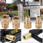 4pcs High Pressure Washer Adapter Kit Quick Connect M22-15mm To 3 8  Swivel Set