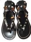 Isabel Marant Sandals Thongs Engo Floral Studs Gladiator Flat Shoes Sz 36