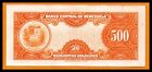 Venezuela Au Note 500 Bolivares May 1966 P-37b  canario  Prefix B  banknote 