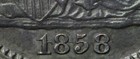 1858 1858 Inverted Overdate Seated Liberty Half Dime Choice Bu Rare  E726 Rkepa