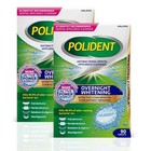 Polident Overnight Whitening Dental Cleanser Tablets 90 Ct  2 Pack  Antibacteria
