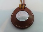 Hermes Tan yellow Swift Calfskin Bicolor Apple Airtag Bag Charm