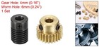 Gear-4mm Bore  Rod 6mm Bore  Worm Gear Set 0 5 Module 1 25 Reduction Rate