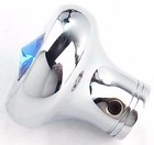 Universal Dash Deluxe Knob For 1 4    Shaft Blue Jewel Chrome Set Screw Up 23583