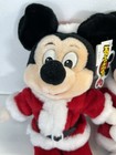 Vintage Mickey   Minnie Mouse Christmas Santa Plush Disneyland Walt Disney World