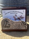 Western Business Card Holder Team Roper Roping  Western Rodeo Pewter Engraved
