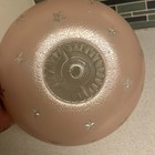 Vtg Mid Century Starburst Ceiling Light Glass Shade Dome Retro Pink Stars Atomic