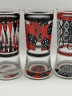Vintage Bar Glasses  Highball  Man Cave Gift  Lithopane  Board Games Set Of 4