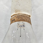 Antique T-h Porcelain Base 4 5 8  Labeled Edison Light Bulb Broken Filament