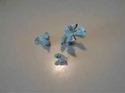 Vintage 1960 s Miniature Bone China Family Of Bluebirds Or Blue Jay Birds