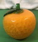 Vintage Hand Blown Art Decorative Glass Orange Life Size Murano Style Fruit