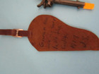 Antique Cast Iorn Unmarked Cap Gun With Very Rare Original Leather Holster