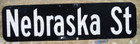 Authentic Retired Nebraska St Street Sign 30x8  Road traffic Marion Indiana