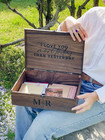 Personalization  Custom Memory Keepsake  Wooden Box  Engagement  Couple Gift 