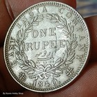  n34609 British East India Company 1840 Victoria Queen Silver Rupee Indian Head 