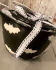 Rae Dunn - Artisan Collection - Halloween Black Measuring Cups With White Bats