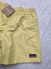 Patagonia Kid s Baggies 5  Lined Shorts Milled Yellow Size L 12 New 67036