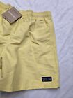 Patagonia Kid s Baggies 5  Lined Shorts Milled Yellow Size S 7-8 New 67036