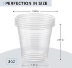 160 Pack Bathroom Cups 3 Oz Mouthwash Cups Small Disposable Clear Plastic Cups