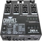 Chauvet Dj Dmx 4 Black 4 Channel Dimmer And Relay Pack With Built In Circuitry