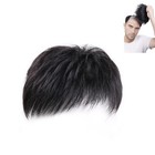 Mens Straight Hairpiece Natural Look Heat-resistant Synthetic Fibre Wig For Men