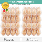 100 Packs Egg Cartons Cheap Bulk Plastic For 12 Eggs Clear Egg Cartons