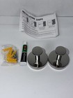Abcbrush Round Towel Hooks 2-pack Polished Silver Wall Mount Metal Bathroom