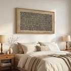 Large Framed Abstract Wall Art For Living Room  Neutral Wabi Sabi Rustic Blac   