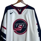 1998 Vintage Team Usa Hockey Jersey White Nagano Olympics Mens Size Xl Blank Nhl