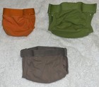Lot Of 3 Gdiapers Covers 2 Small Org   Khaki   1 Medium Lime Cloth G Pants
