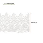 Cotton Lace Trim Vintage Crochet 3inch X 9yard White Lace Edge Ribbon