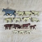 Vintage Marx Farm Animal Lot Of 15 Horse Cow Calf Foal Mixed Western Lot Plastic