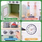 Kids Wooden Pretend Cooking Playset Cookware Play Set Kitchen Toys Toddler Gift