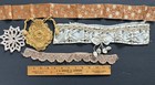 Antique Lace Trims Crochet Doilies Ribbon Vintage Handmade Remnant Sew Craft Lot