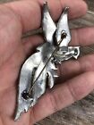 Vintage Art Deco Bird Rhinestone Pot Metal Brooch Pin