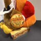 Dan Dee Singing Turkey Plush Large Thanksgiving Stuffed Animal Toy Brown Yellow