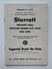 Vintage 1950   s Starrett Precision Tools Price List Catalog Booklets Lot Of 3