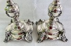 Pr  Polish Sabbath Silver Plated 14 5  Candlesticks By Marcin Jarra Krakow C1890