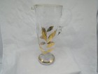 Vintage Etched Gold Leaf Trimmed Martini Cocktail Lemonade Glass Pitcher 12 