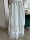 Antique White Cotton Edwardian Summer Skirt  1900
