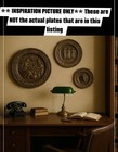 3 Vintage Brass Embossed Wall Decor Plates  Would Be Beautiful Above Antique Bed