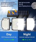 2 Pack Led Motion Sensor Solar Lights  outdoor Ip65 Waterproof Security Lamp