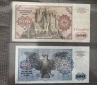 1977 Germany 500 Mark Note 1980 100 German Mark Note Lot Of Two