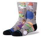 Stance Kids Black White Crew Polyester Cushion Stripe Willy Wonka Socks L 3-5 5