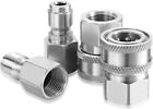 4x 3 8inch Npt Stainless Steel Quick Connect Fitting Pressure Washer Adapter Set