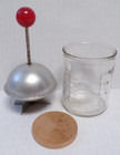 Vinatge Working  60 s Nut Chopper Dispenser s Inc  Glass Jar Manual Kitchen Tool