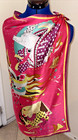 Flamboyant Hand Rolled 34 x34  Silk Scarf Hermes-inspired Multi-use