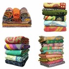 Wholesale Lot 10 Pc Kantha Quilt Cotton Handmade Vintage Bedspreads Boho Blanket