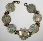 Uk 1913-1919 Silver Threepence   Shield Bracelet   King Edward   Unique Gift 